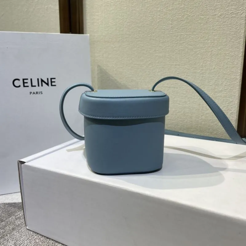 Celine Light Blue Crossbody Bucket Bag 518 - Image 3