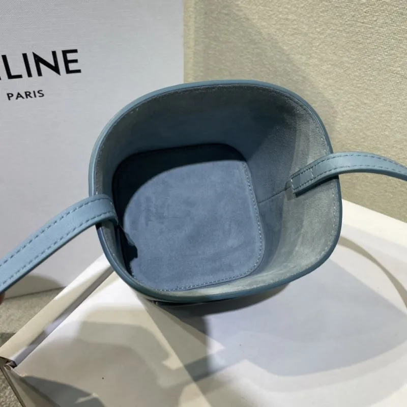 Celine Light Blue Crossbody Bucket Bag 518 - Image 7