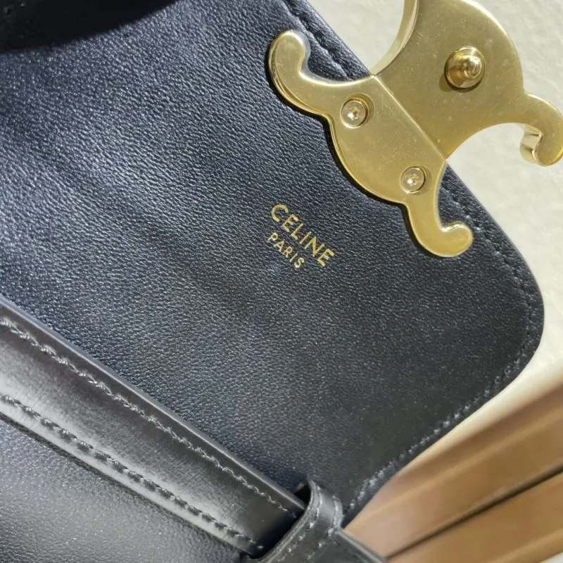 Celine Black Mini Leather Crossbody Bag - Image 6