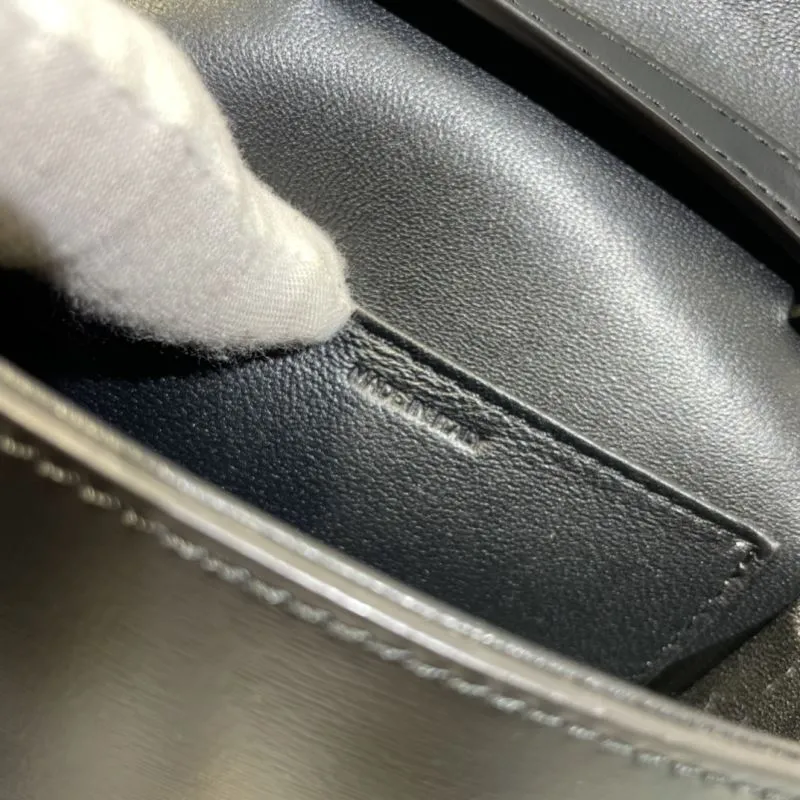 Celine Black Mini Leather Crossbody Bag - Image 7
