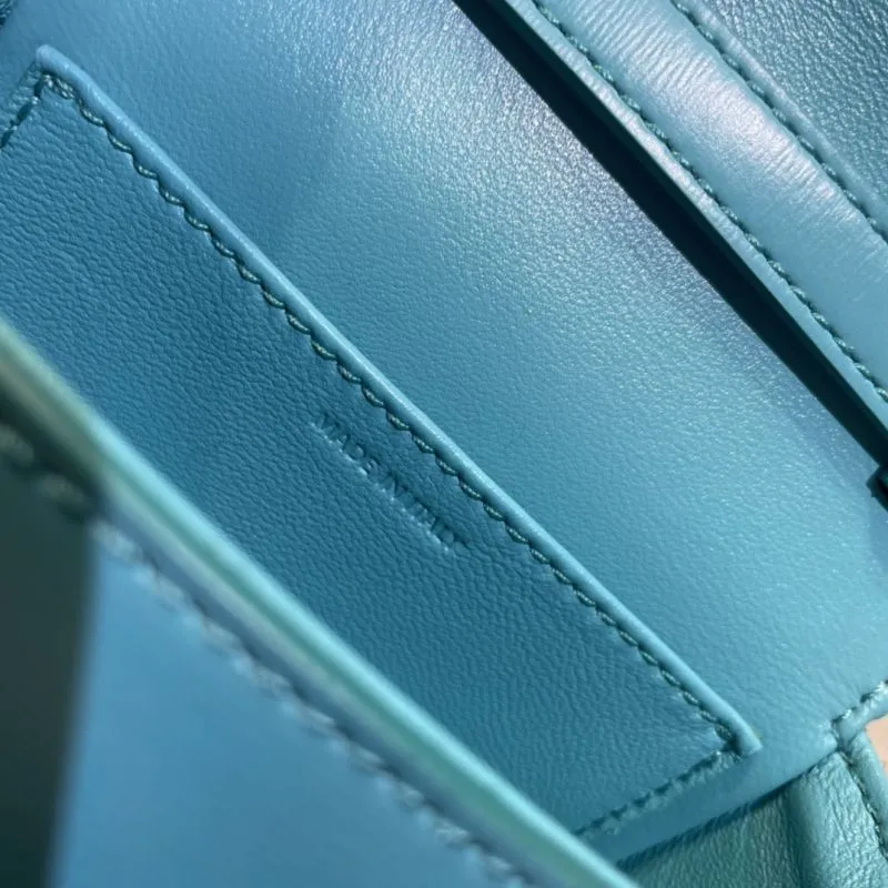 Celine Turquoise Mini Satchel Bag 522 - Image 7