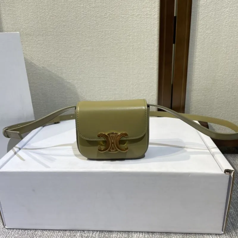 Alternative view of Celine Olive Green Mini Crossbody Satchel Bag 525