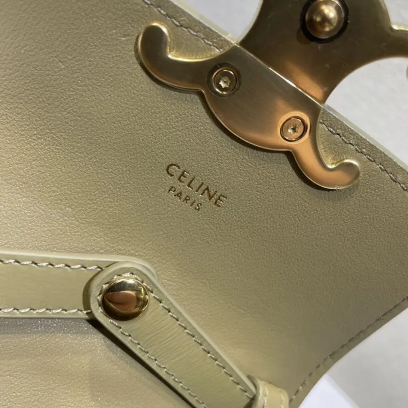 Celine Olive Green Mini Crossbody Satchel Bag 525 - Image 6