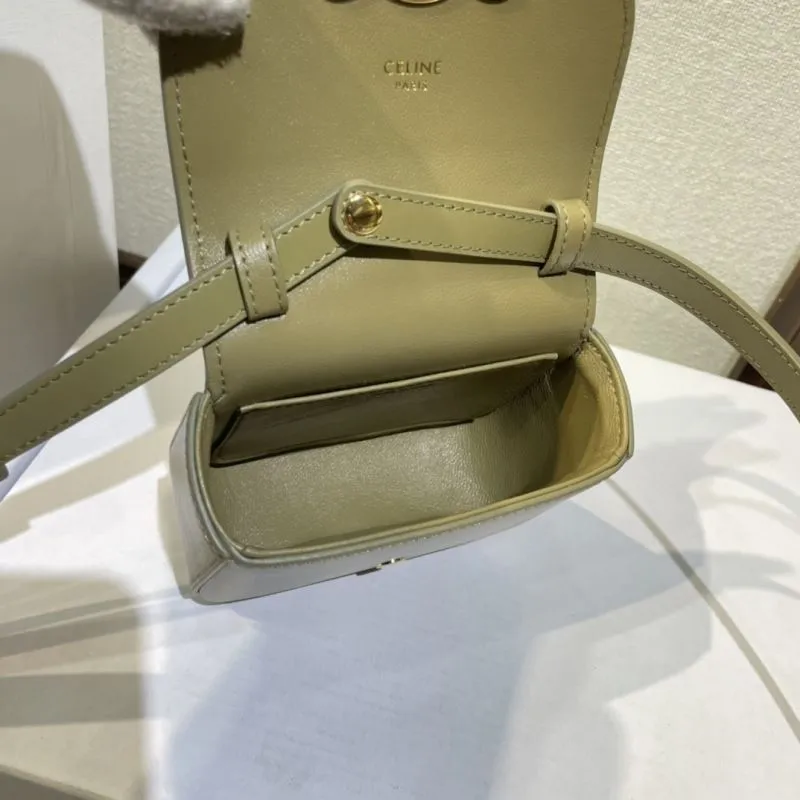 Celine Olive Green Mini Crossbody Satchel Bag 525 - Image 7