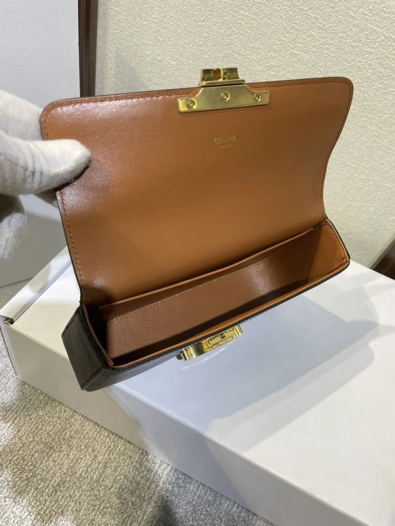 Celine Dark Brown Monogram Chain Satchel Bag 530 - Image 8