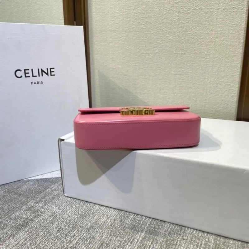 Celine Pink Leather Chain Satchel Bag 531 - Image 5