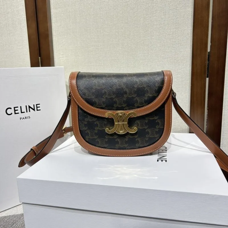 Celine 535 Monogram Saddle Crossbody Bag