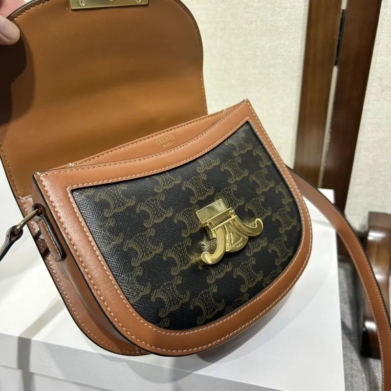 Celine 535 Monogram Saddle Crossbody Bag - Image 6
