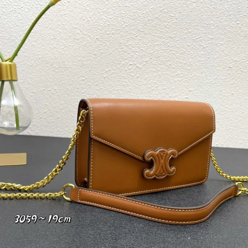 Celine Brown Crossbody Satchel Bag 3059 19cm - Image 3