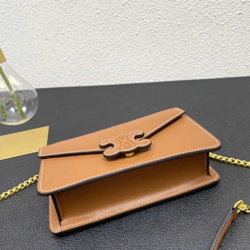 Celine Brown Crossbody Satchel Bag 3059 19cm - Image 5