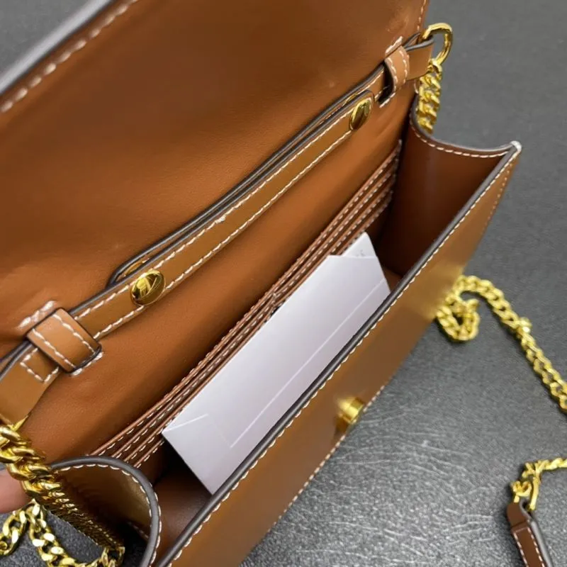 Celine Brown Crossbody Satchel Bag 3059 19cm - Image 9