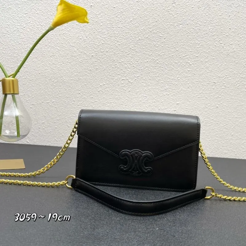 Celine Black Crossbody Bag 3059 Size 19cm