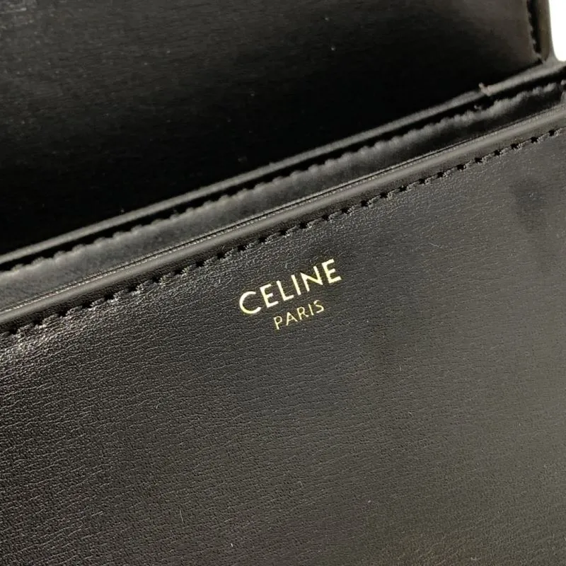 Celine Triomphe Black Crossbody Bag 543 - Image 8