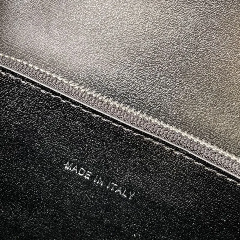 Celine Black Leather Satchel Bag CL8028 33 Cm - Image 8
