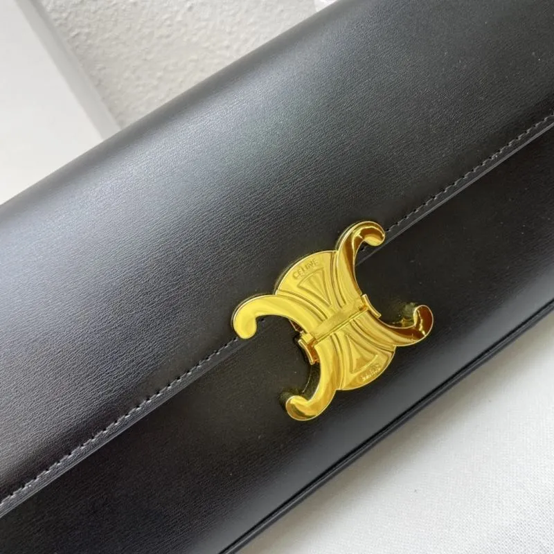 Celine Black Chain Shoulder Bag CL8028 33 Cm - Image 5