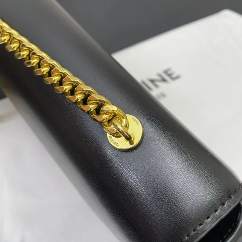 Celine Black Chain Shoulder Bag CL8028 33 Cm - Image 6