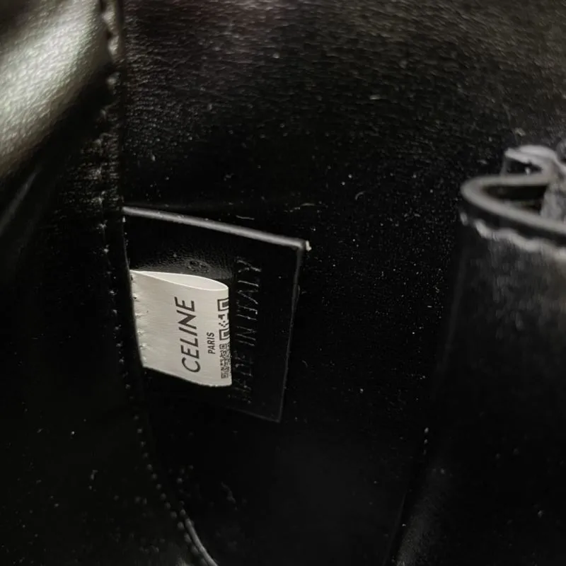 Celine Black Chain Shoulder Bag CL8028 33 Cm - Image 8