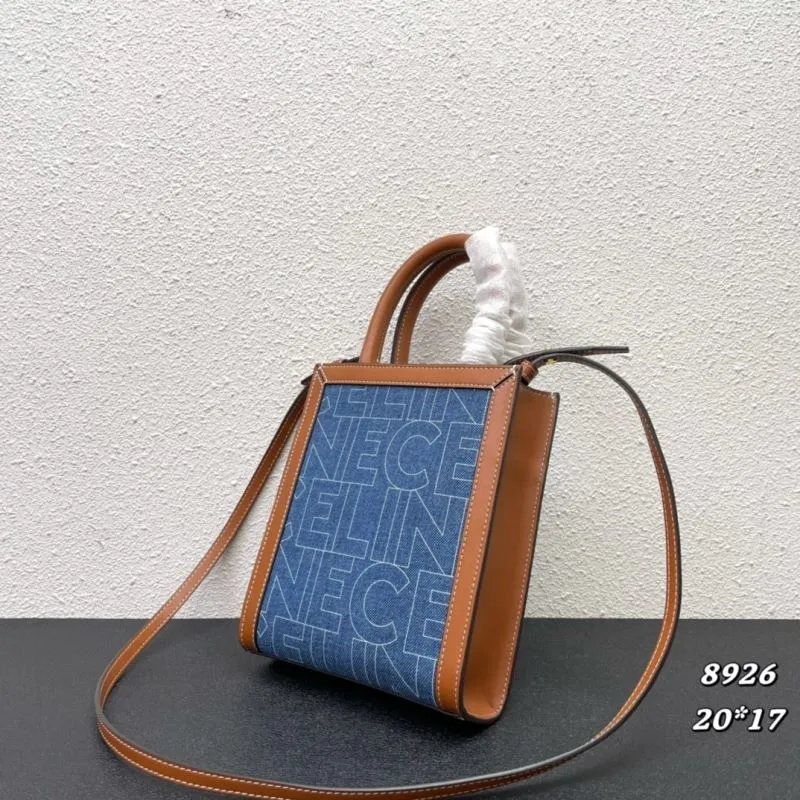 Celine Blue Denim Tote Bag 8926 - Image 3