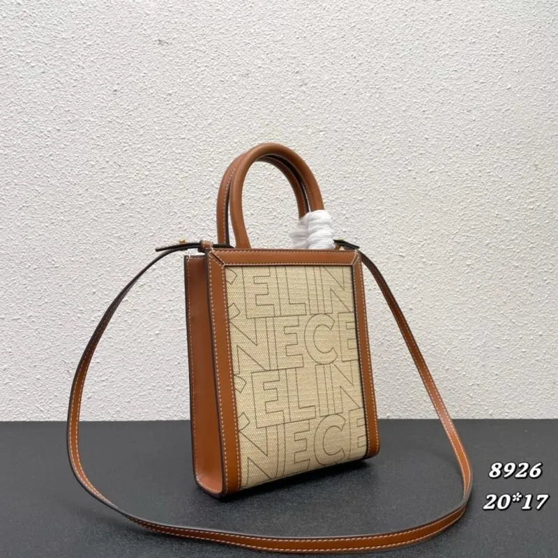 Alternative view of Celine 8926 Beige Brown Satchel Crossbody Bag