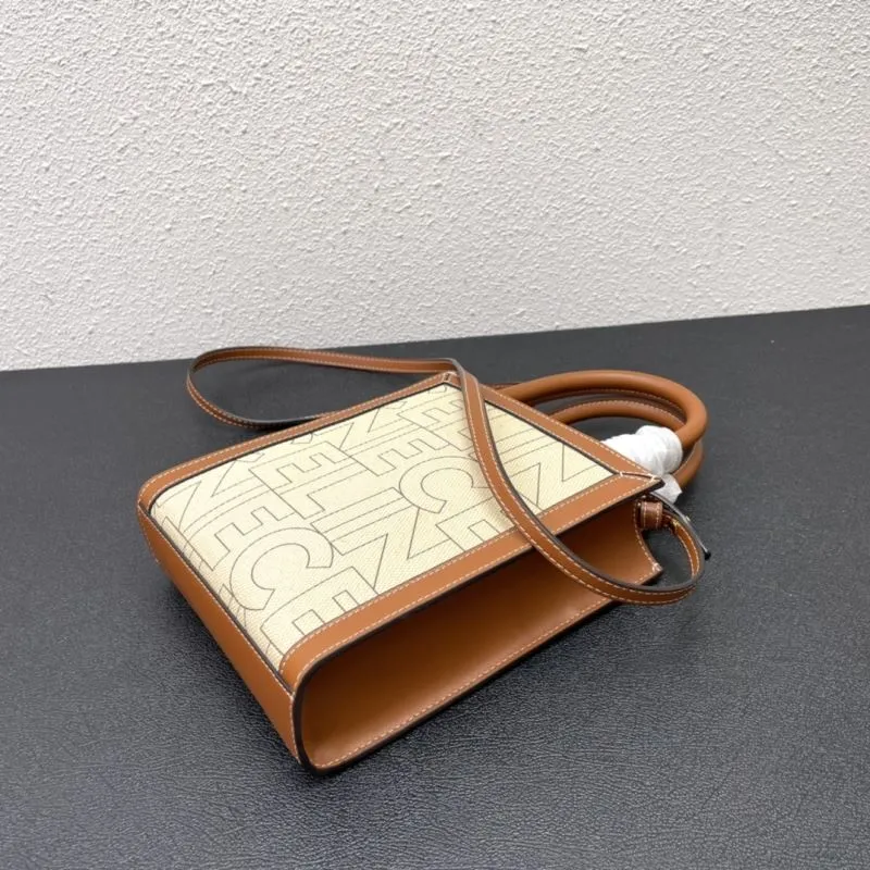 Celine 8926 Beige Brown Satchel Crossbody Bag - Image 6