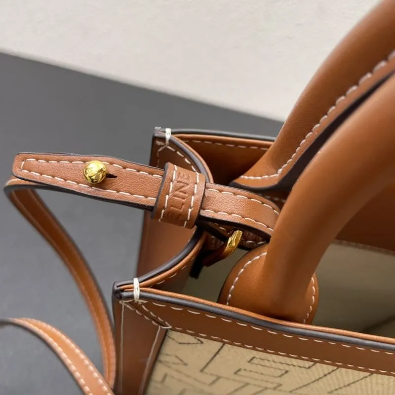 Celine 8926 Beige Brown Satchel Crossbody Bag - Image 7