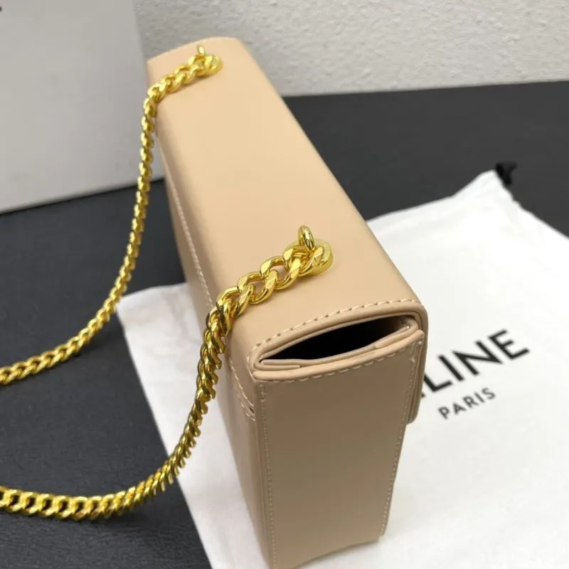 Celine Beige Satchel Bag CL8067 Size 22 - Image 4