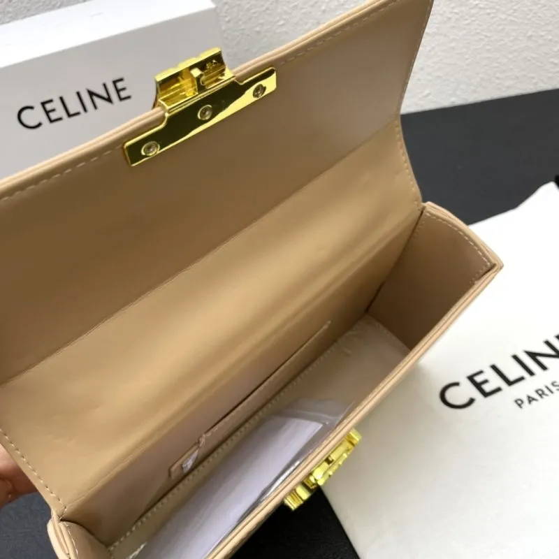 Celine Beige Satchel Bag CL8067 Size 22 - Image 8