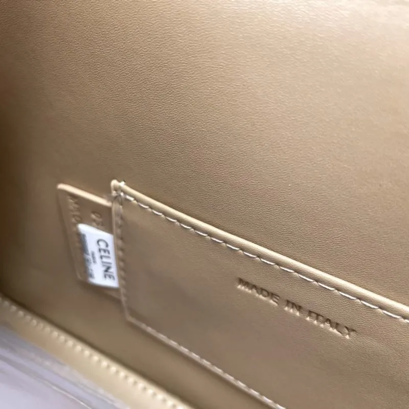 Celine Beige Satchel Bag CL8067 Size 22 - Image 9