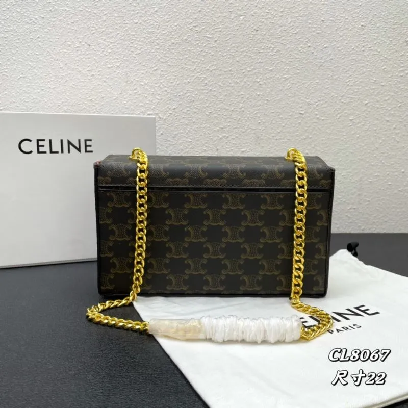 Alternative view of Celine CL8067 Dark Brown Monogram Satchel Bag Size 22