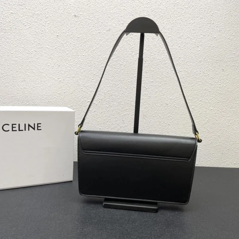 Alternative view of Celine Black Leather Satchel Shoulder Bag