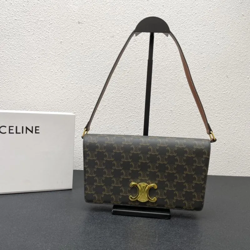 Celine Brown Monogram Satchel Bag 565