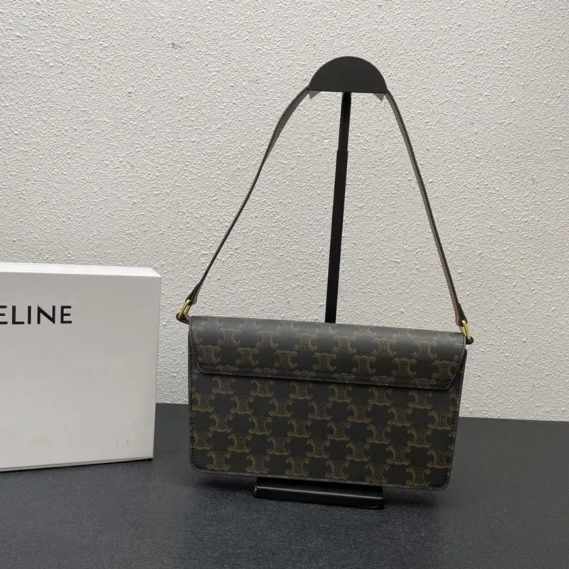 Alternative view of Celine Brown Monogram Satchel Bag 565