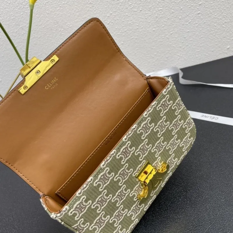 Celine Monogram Green Chain Satchel Bag 016# 20cm - Image 8