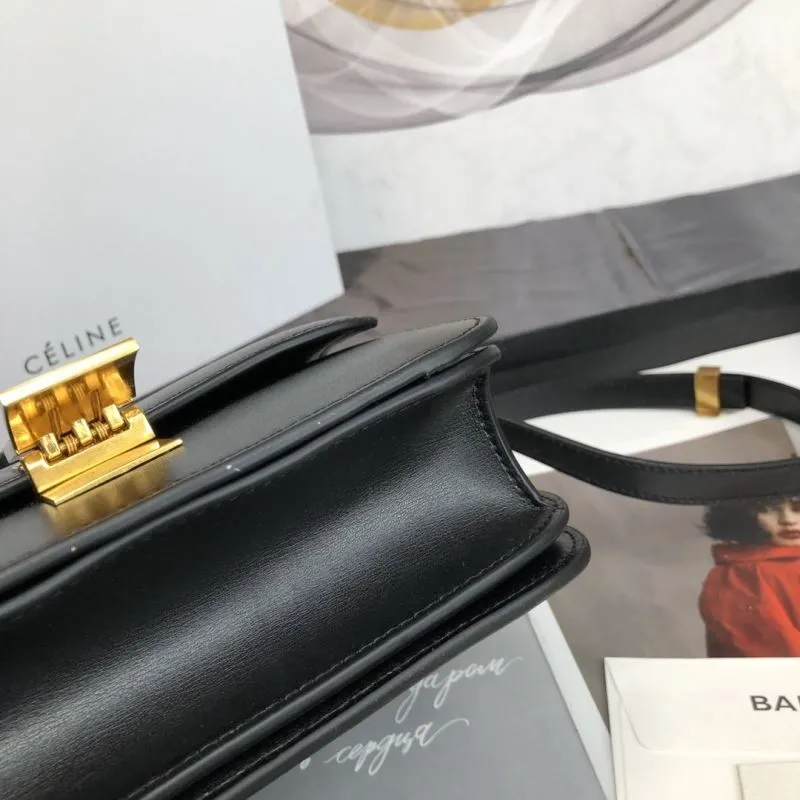 Celine Black Crossbody Satchel Bag 568 - Image 7