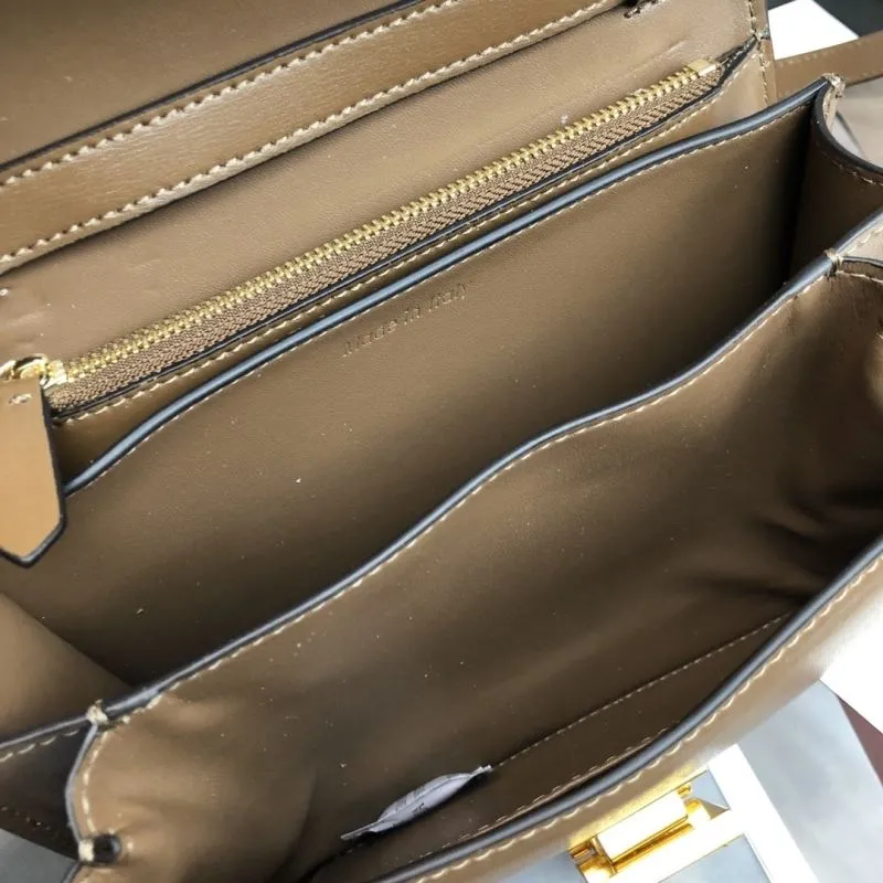 Celine Brown Leather Satchel Crossbody Bag - Image 8