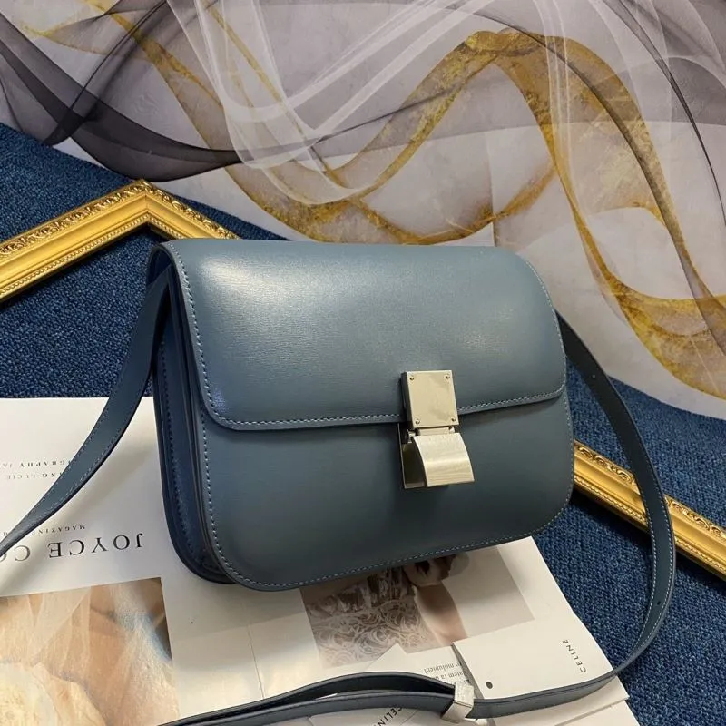 Alternative view of Celine Blue Leather Satchel Crossbody Bag 571