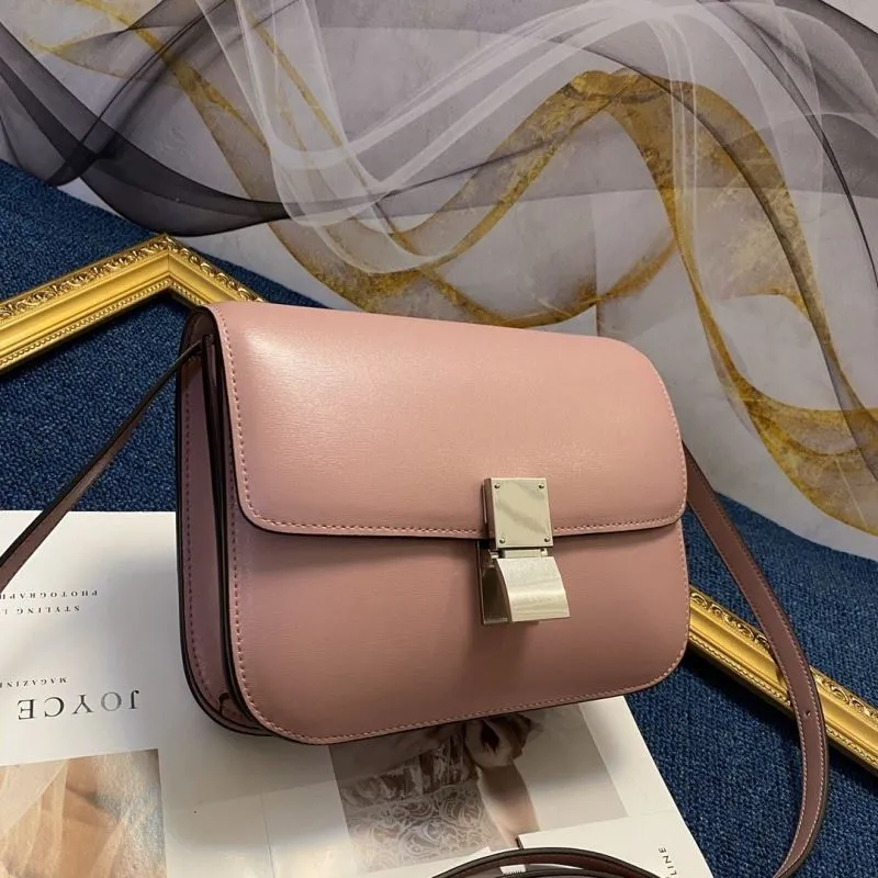 Alternative view of Celine Pink Leather Crossbody Satchel Bag 572