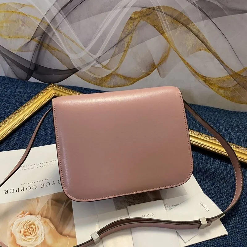 Celine Pink Leather Crossbody Satchel Bag 572 - Image 3