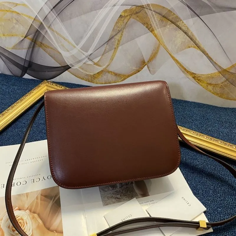 Celine Brown Leather Satchel Crossbody Bag 574 - Image 3