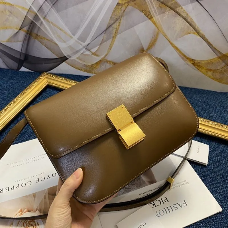 Celine Brown Satchel Crossbody Bag 576 - Image 4