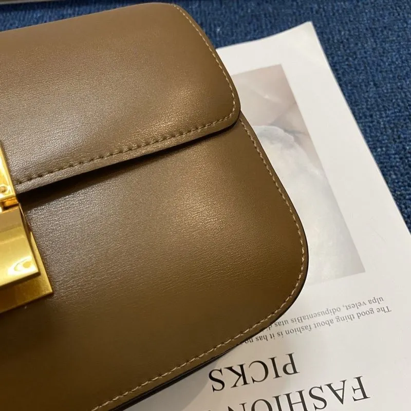 Celine Brown Satchel Crossbody Bag 576 - Image 6