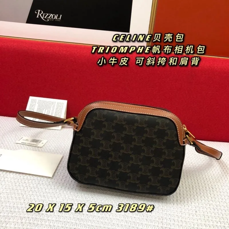 Celine Triomphe Canvas Crossbody Camera Bag - Image 3