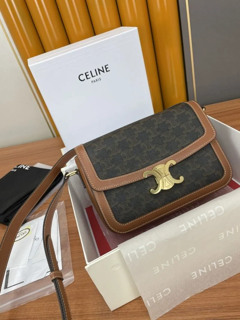 Celine Brown Monogram Satchel Bag 579