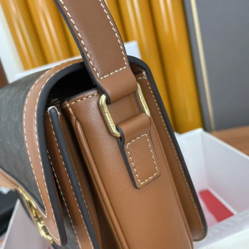 Celine Brown Monogram Satchel Bag 579 - Image 6