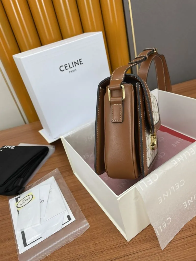Alternative view of Celine Monogram White Brown Satchel Bag