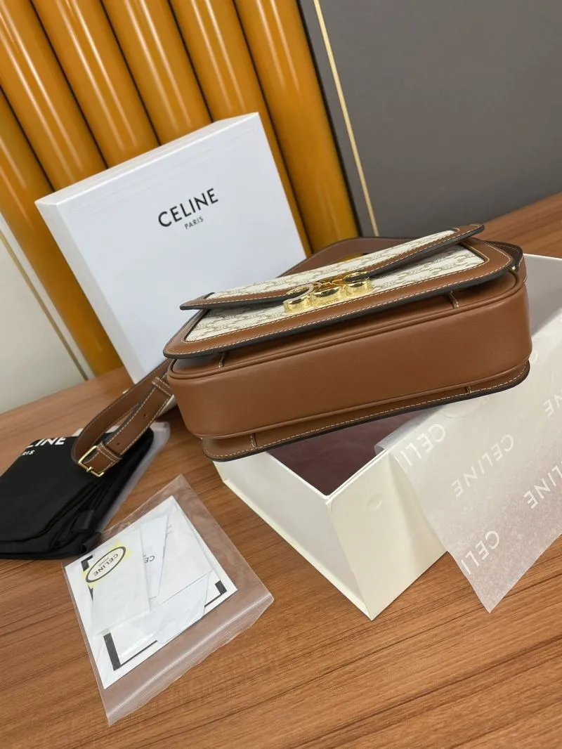 Celine Monogram White Brown Satchel Bag - Image 4