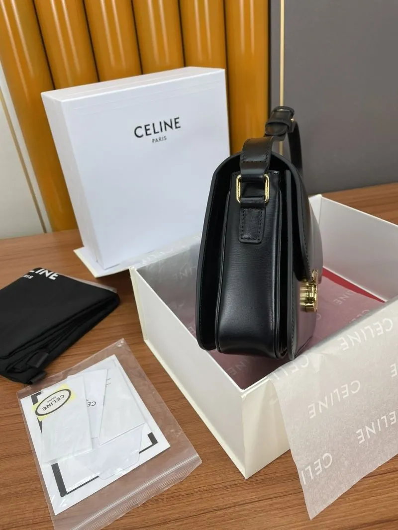 Alternative view of Celine Black Leather Satchel Bag Model 581