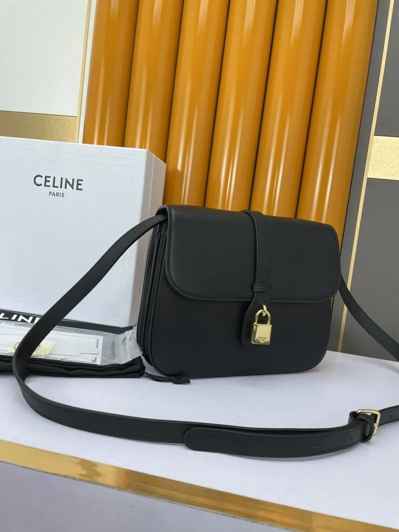Alternative view of Celine Black Leather Satchel Bag 582