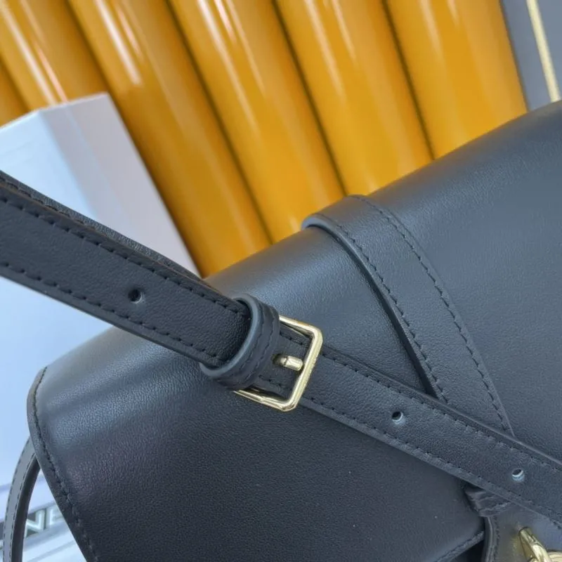Celine Black Leather Satchel Bag 582 - Image 6