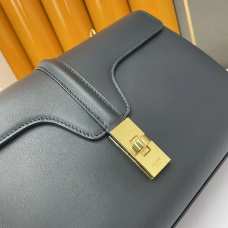 Celine Dark Gray Satchel Bag 587 - Image 5